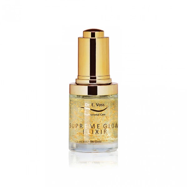 SUPREME GLOW ELIXIR Izredno bogat, nizko molekularni visoko učinkovit koncentrat za glajenje gub, ki vsebuje kar 13 aktivnih učinkovin za zmanjšanje gub